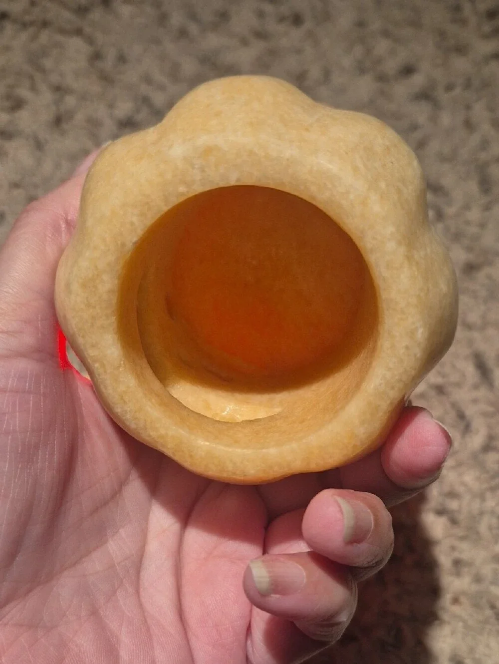 Carved Pumpkin Jack-O'-Lantern Orange Jade LED Lamp